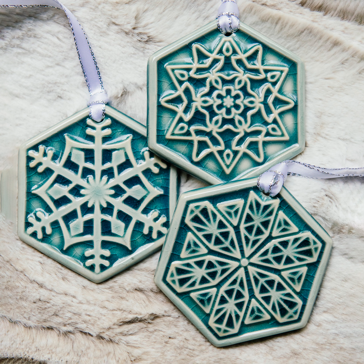Ceramic Charm Necklace Snowflake
