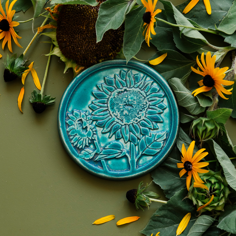 Sunflower Trivet Tile