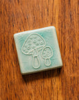 This tile features the glossy pale blue Celadon glaze.
