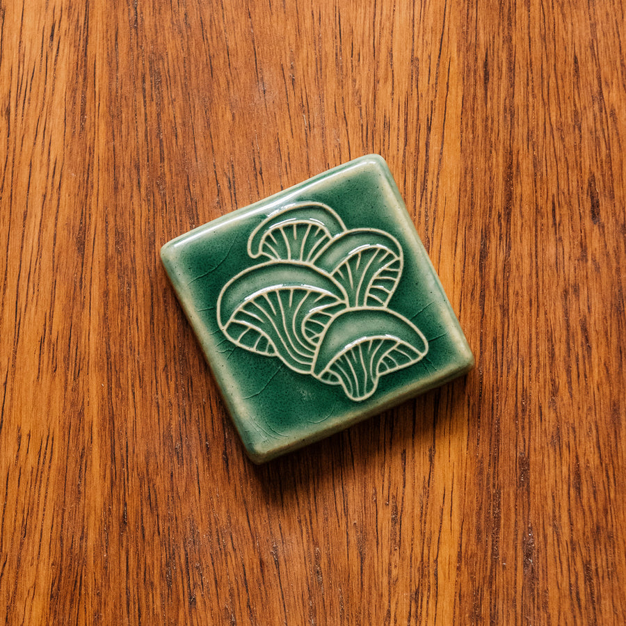 This tile features the glossy green Emerald glaze.