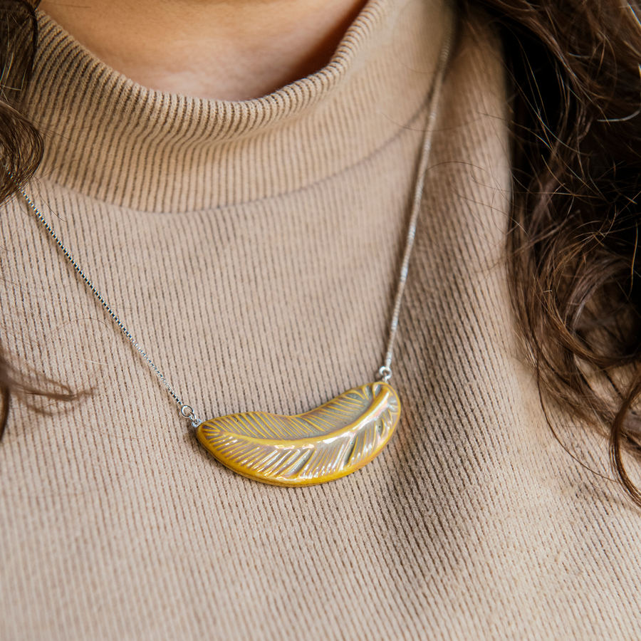 Feather Necklace | Iridescent