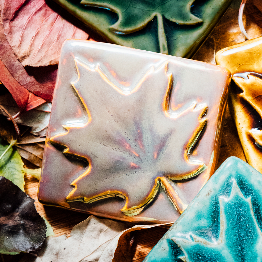 3x3 Maple Leaf Tile | Iridescent