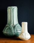 Our Birch Celtic Vase next to its much larger historic counterpart.