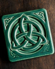 This tile features the matte deep green Evergreen glaze.