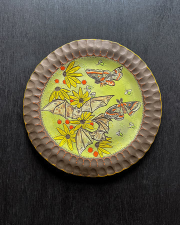 Pinfeather Art Studio | Nocturnal Pollinators Plate