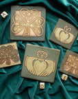 Earthen Craft Pottery | Shamrock + Claddagh Tiles