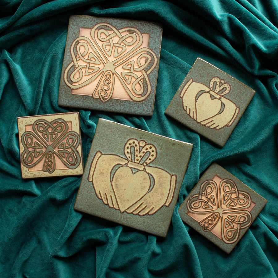 Earthen Craft Pottery | Shamrock + Claddagh Tiles