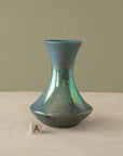 Mezza Vases | Matte Green Iridescent