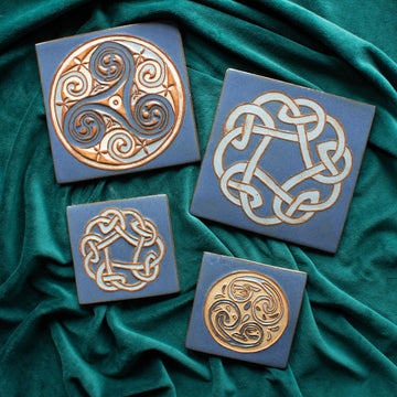 Earthen Craft Pottery | Blue Celtic Knot Collection