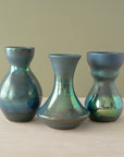 Mezza Vases | Matte Green Iridescent