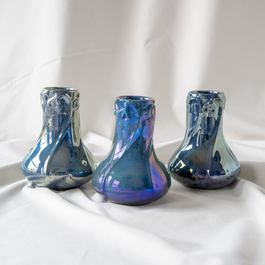 Limited Edition Snowdrop Vase | Azurite Iridescent