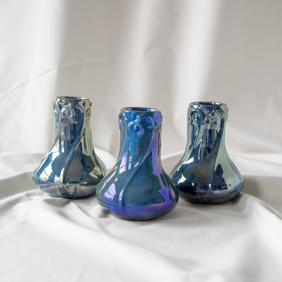 Limited Edition Snowdrop Vase | Azurite Iridescent