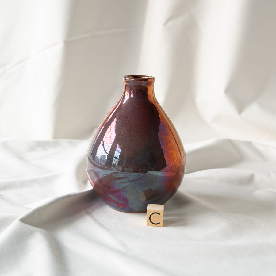 Limited Edition Teardrop Vase | Plum Iridescent