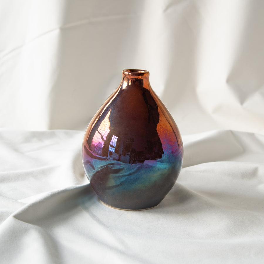 Limited Edition Teardrop Vase | Plum Iridescent