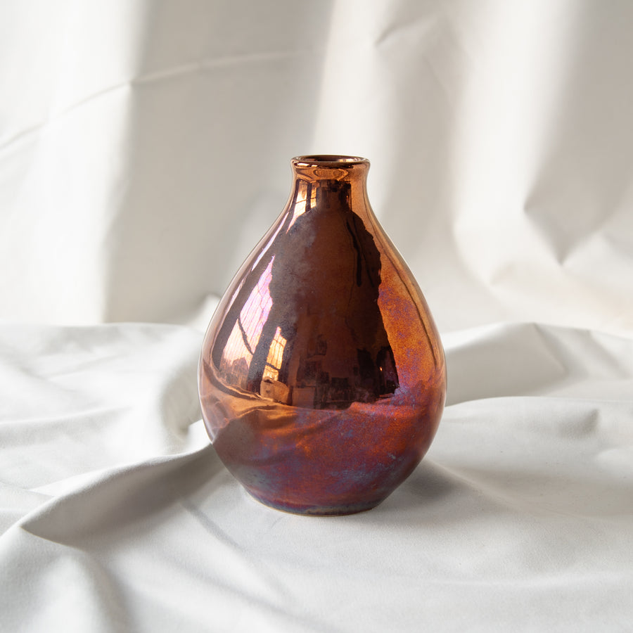 Limited Edition Teardrop Vase | Plum Iridescent