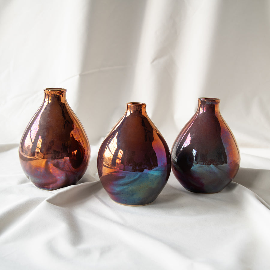 Limited Edition Teardrop Vase | Plum Iridescent