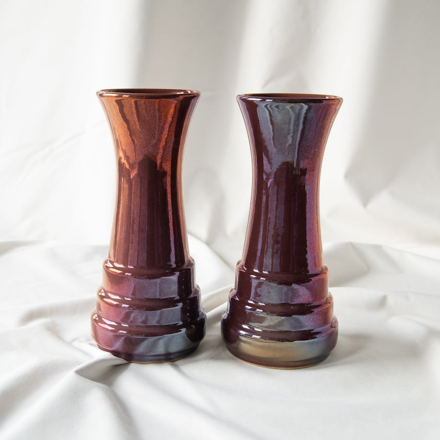 Limited Edition Step Vase | Plum Iridescent