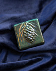 Pinecone Tile | Matte Green Iridescent