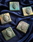 Pinecone Tile | Matte Green Iridescent