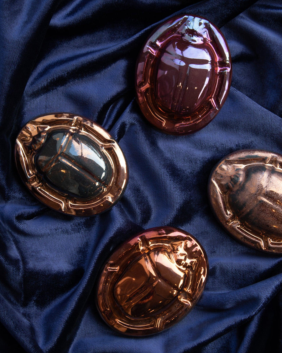 Limited Edition Scarab Paperweights | Copper Iridescent