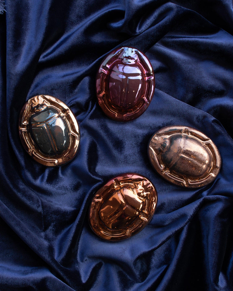 Limited Edition Scarab Paperweights | Copper Iridescent