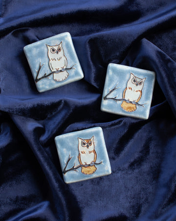 Limited Edition Owl Tiles | Hand-Painted