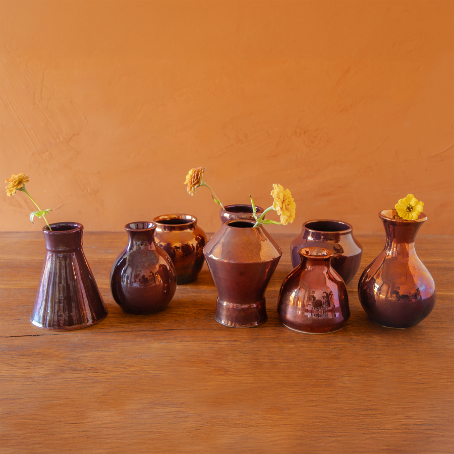 Copper Iridescent Petite Vase