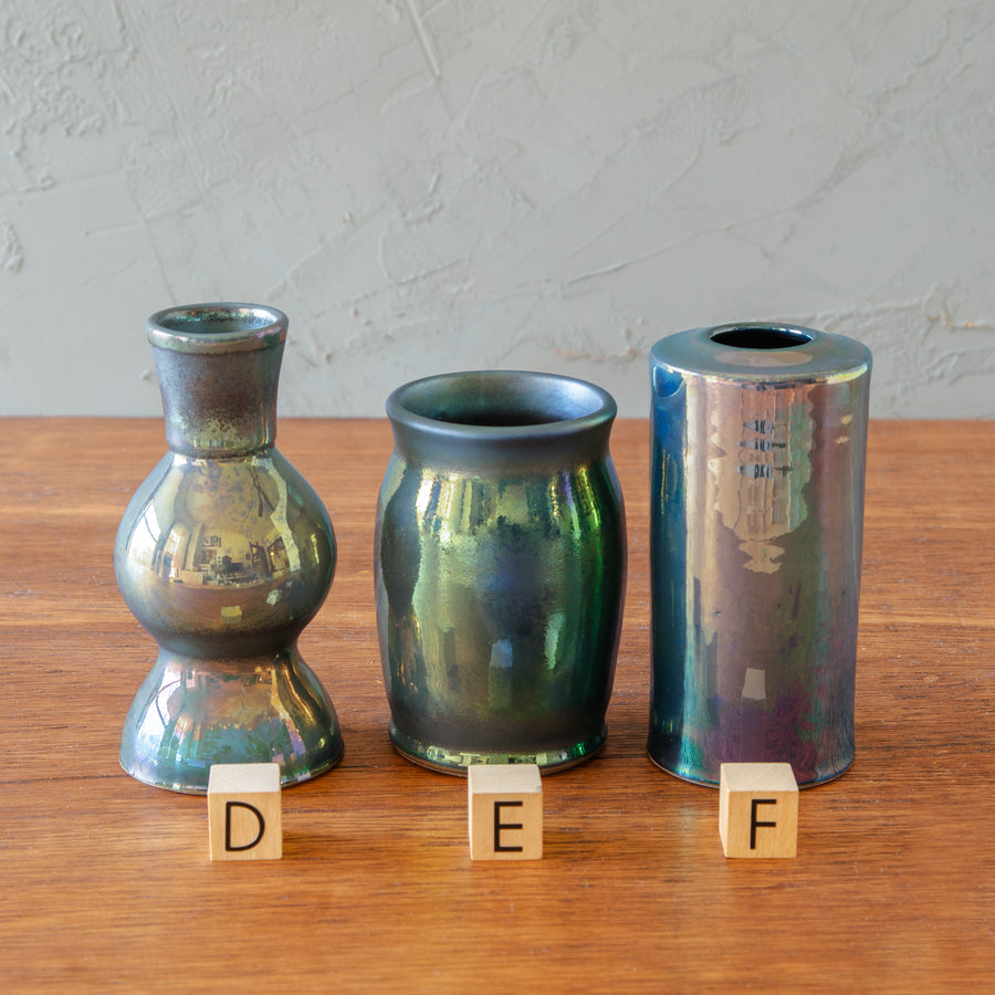 Matte Green Iridescent Petite Vase