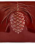 Ceramic 6x6 Winterberry Pinecone Tile